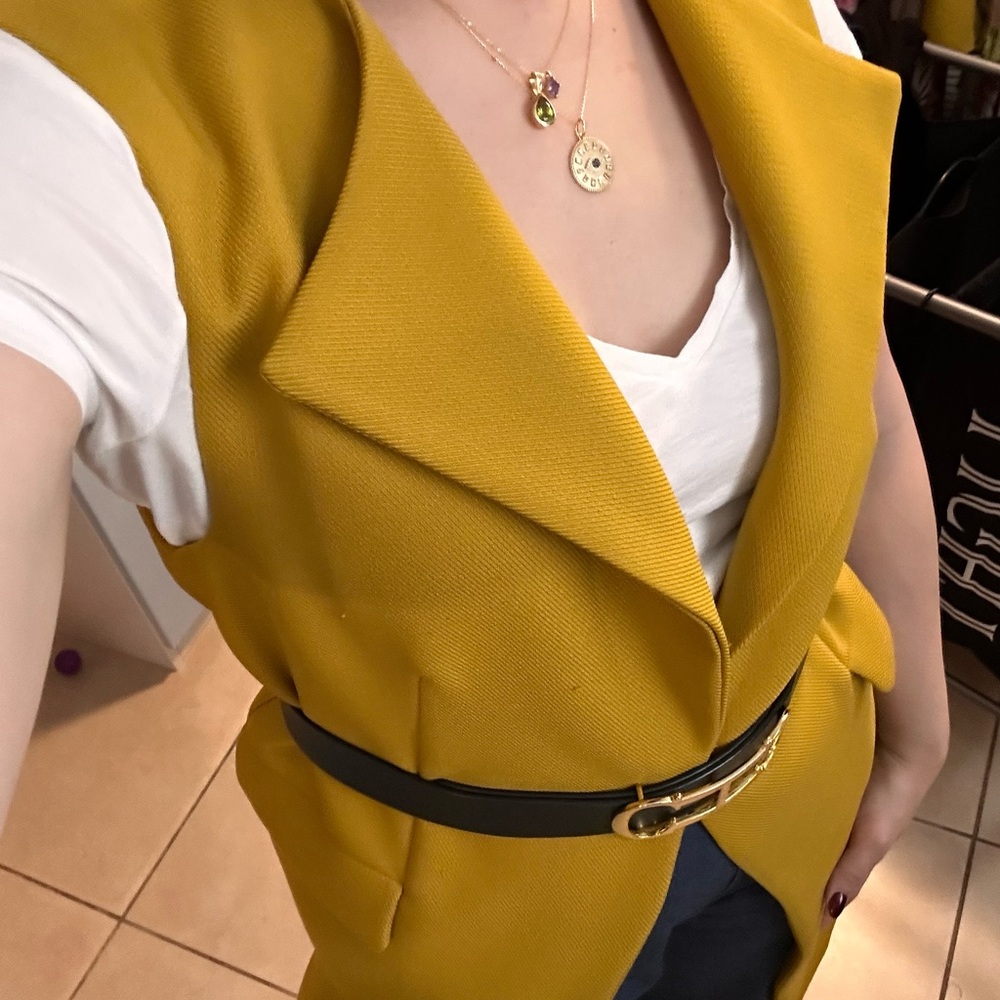 Mustard Yellow Long Vest